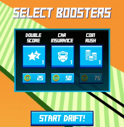 Drift Boss unblocked booster select before START DRIFT