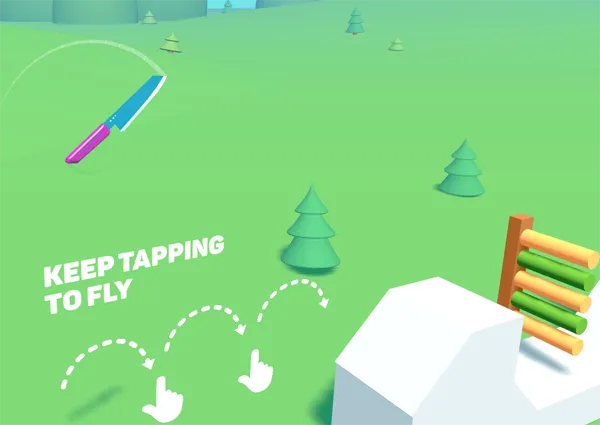 Slice Master prompt to keep tapping to fly