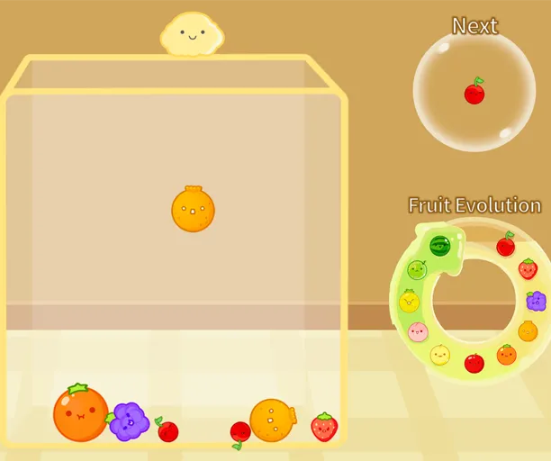 Suika Game gameplay screenshot