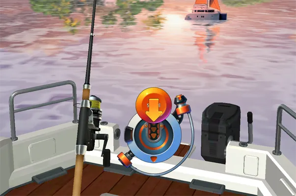 Fish Quest cast from the boat, ready for the line to go out