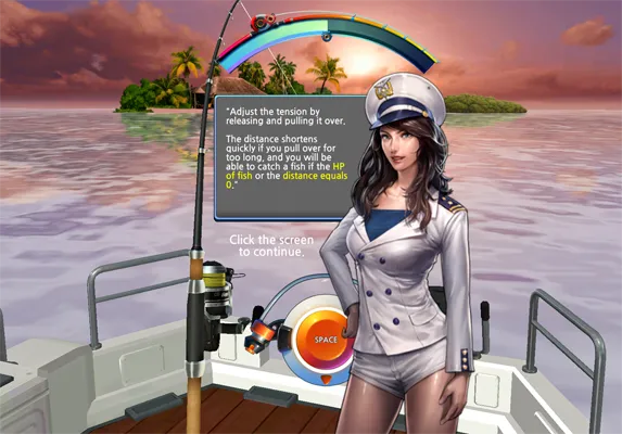 Fish Quest tension lesson, release and pull until the fish HP or the distance reaches 0