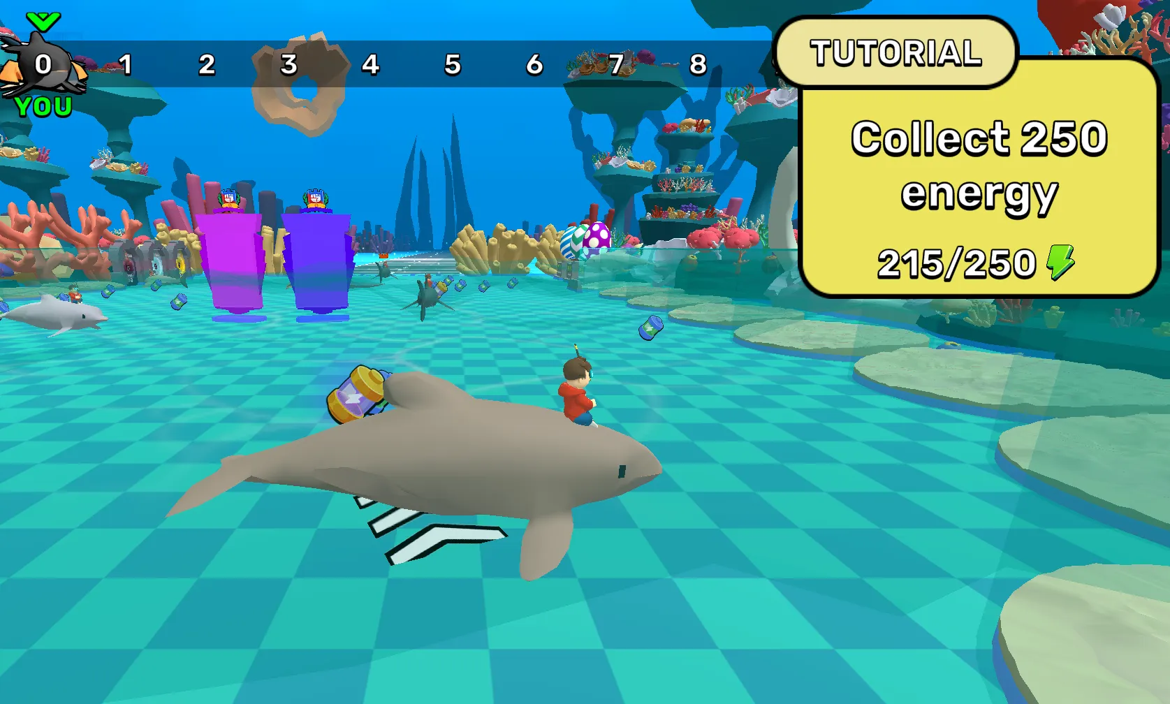 Obby Fish Challenge Ride gameplay screenshot